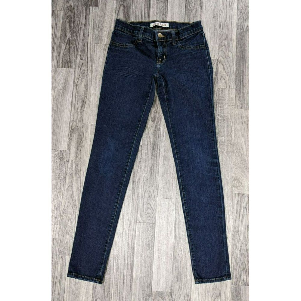 J Brand Womens Sz 26 Starless Faux Front Pockets Skinny Denim Blue Jean Leggings